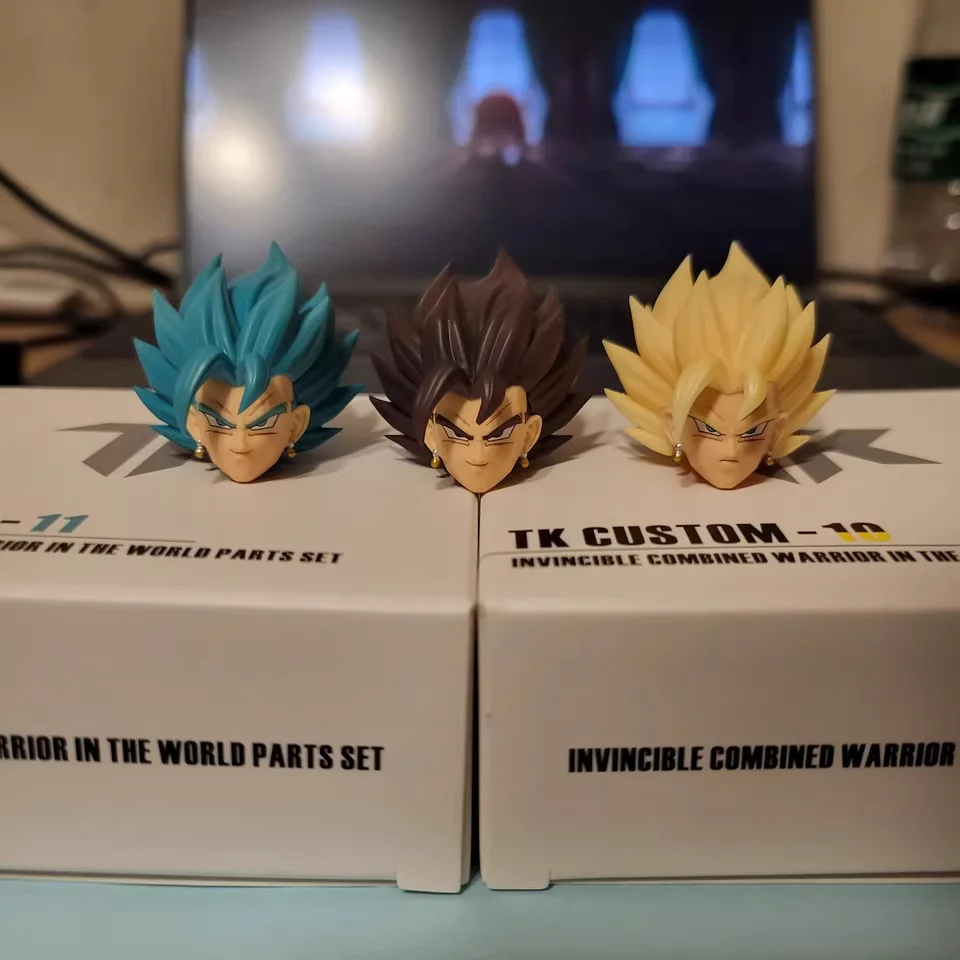 

In Stock TK CUSTOM Dragon Ball Z SHF Super Saiyan Blue Vegito Vegetto Head Accessories Headsculpt Anime Action Figure Toys Gifts