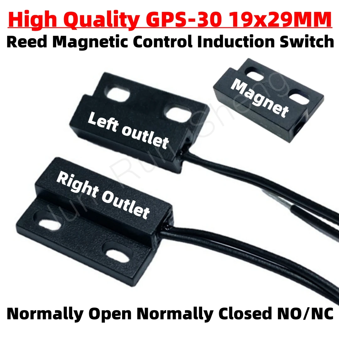 Interruptor de lengüeta de Control magnético, normalmente abierto GPS-30, normalmente cerrado, NO/NC, 3 líneas, 19x29MM, Sensor de inducción de proximidad con resorte magnético