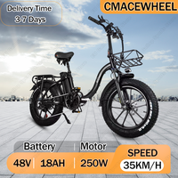 CMACEWHEEL Y20 Electric Bike 250W Motor 48V18AH Lithium Battery Electric Bicycle Hydraulic Disc Brake 20*4.0-in Tire City E-Bike