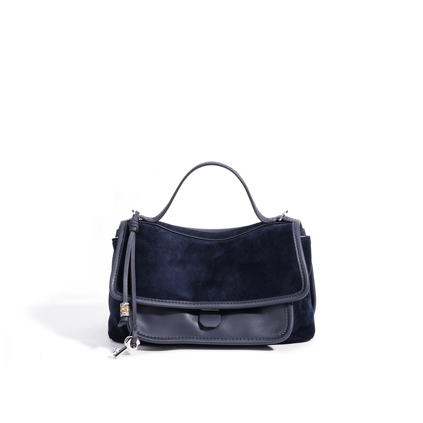 New Retro Top-grain Cowhide Women's Handbag Premium, Light Luxury Commuter Crossbody Bag Genuine Leather Classic Shoulder Bag