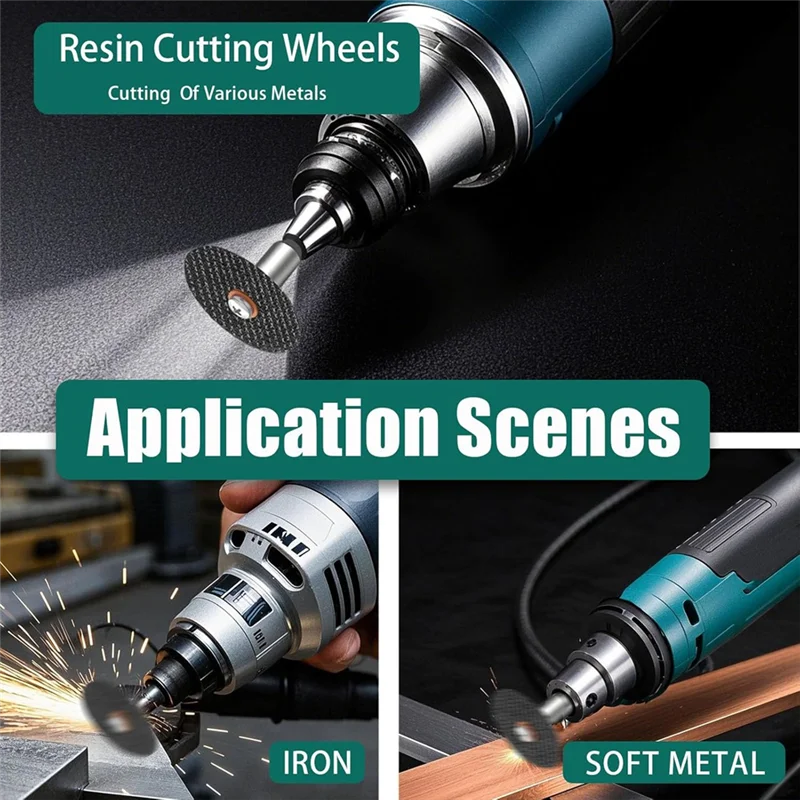 

A25F-Cutting Wheel Bundle For Dremel Rotary Tool-66Pcs Set With 20Pcs Resin Discs & 6Pcs HSS Circular Saw Blades