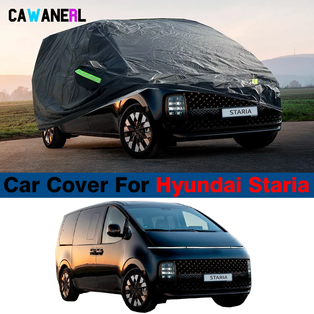 Full Car Cover For Hyundai Staria 2020-2025 Outdoor Anti-UV Sun Snow Rain Wind Protection Waterproof MPV Cover