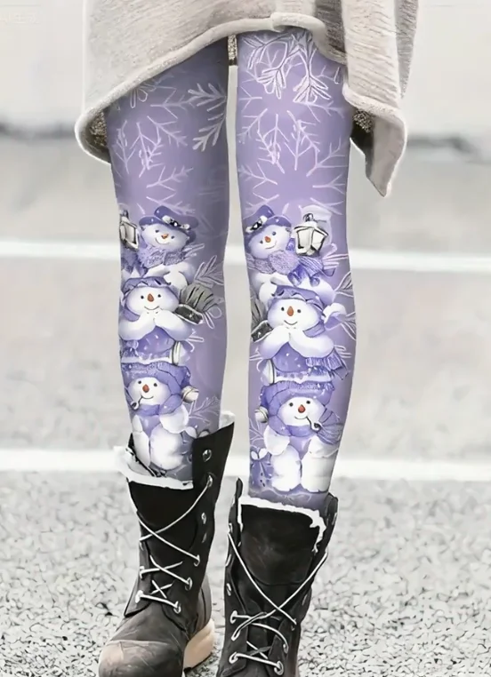 Autumn Winter Christmas leggings Women Fashion Leggings Stretchy Slim Tights Sexy Yoga Pants Trendy Cool Workout Trousers