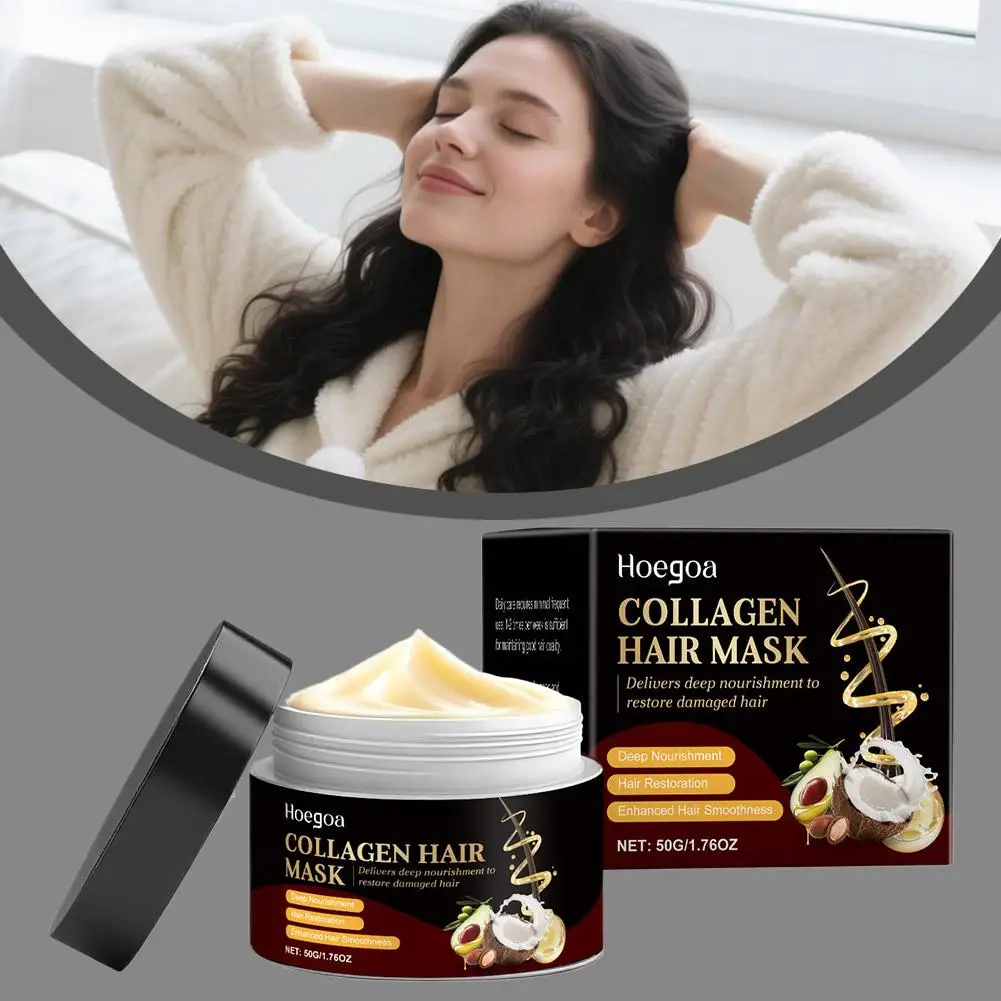 

HOEGOA Natural Fluffy Hair Mask Nourishing And Moisturizing Hair Care Deep Moisturizing Cream Oil For Smooth Hair B0B7