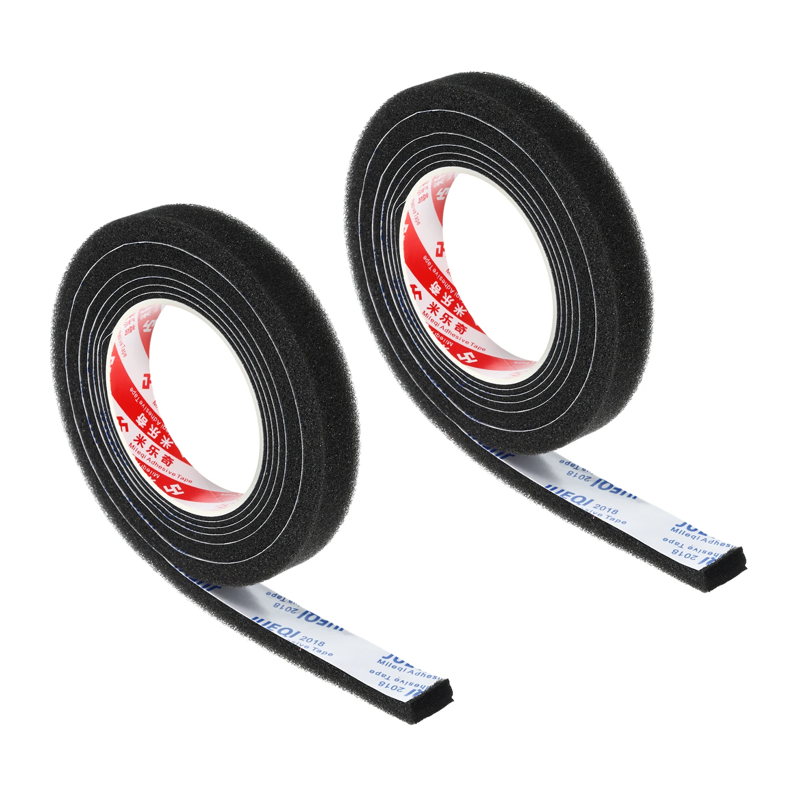 

2pcs Insulation Foam Tape Weather Stripping Self-Adhesive Seal Foam Tape Insulation Weather Strip for Door Window Black