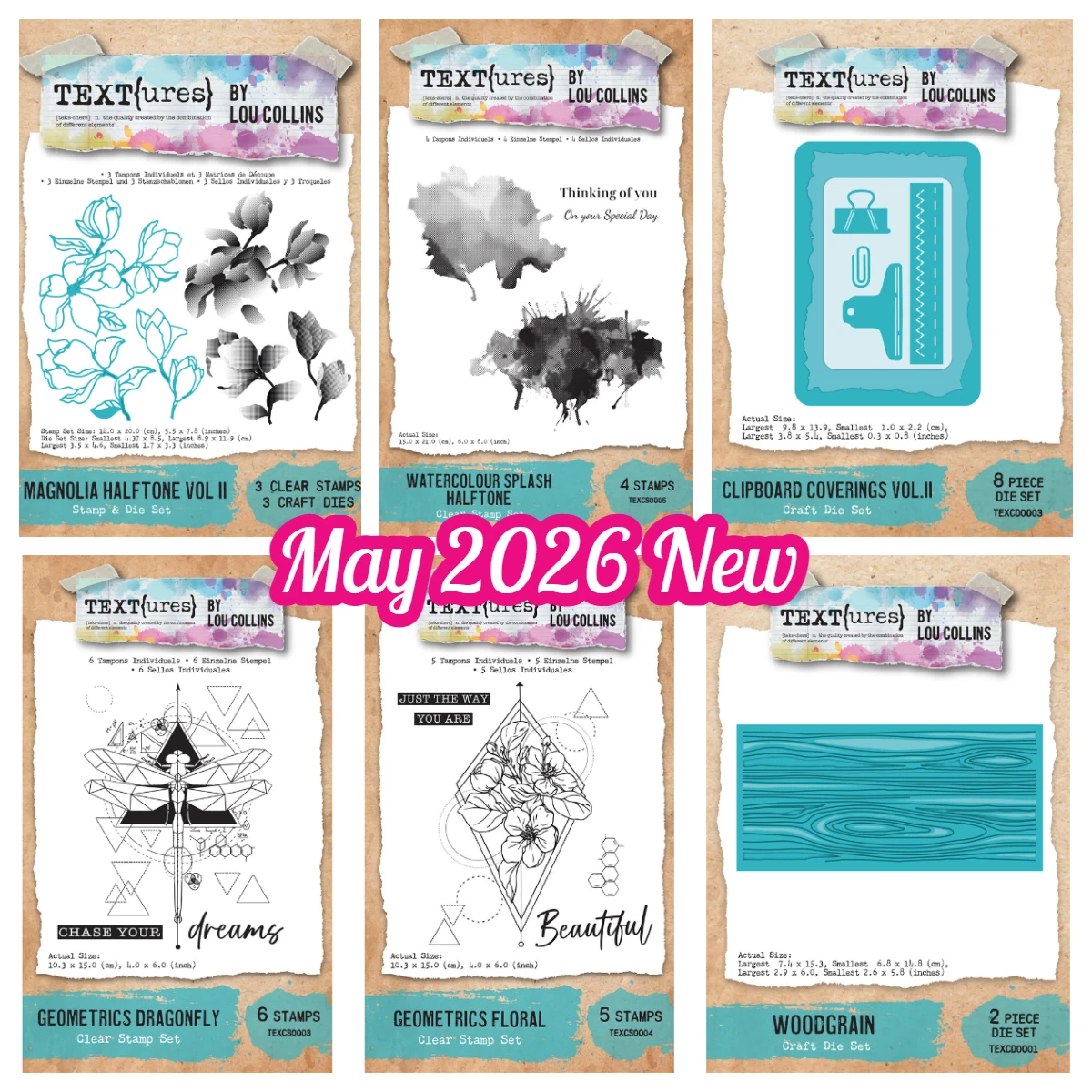 

New Magnolia Halftone Clear Stamps and Metal Cutting Dies Sets for DIY Craft Making Greeting Card Scrapbooking Embossed Template