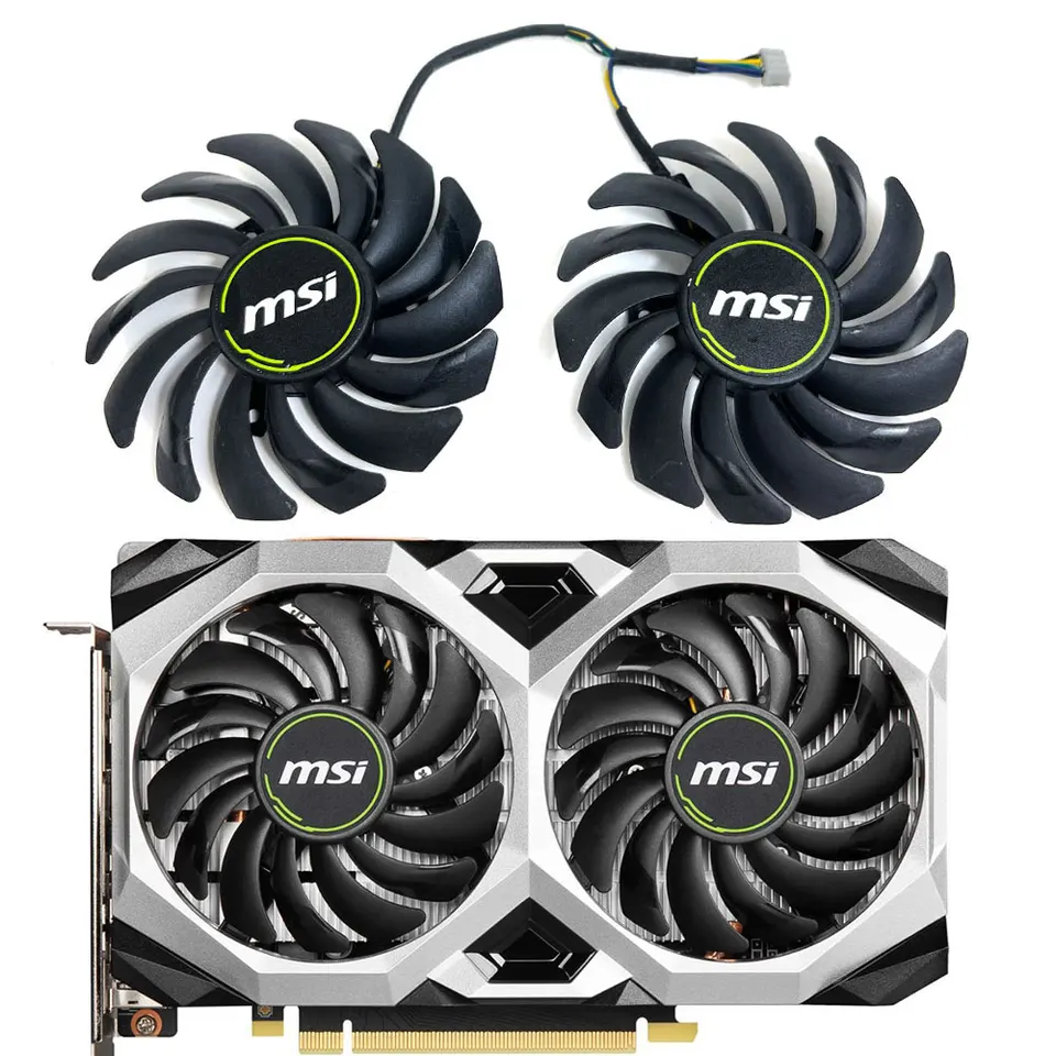 2PCS/SET PLD09210S12HH GTX 1660 SUPER VENTUS XS OC GPU FAN，FOR