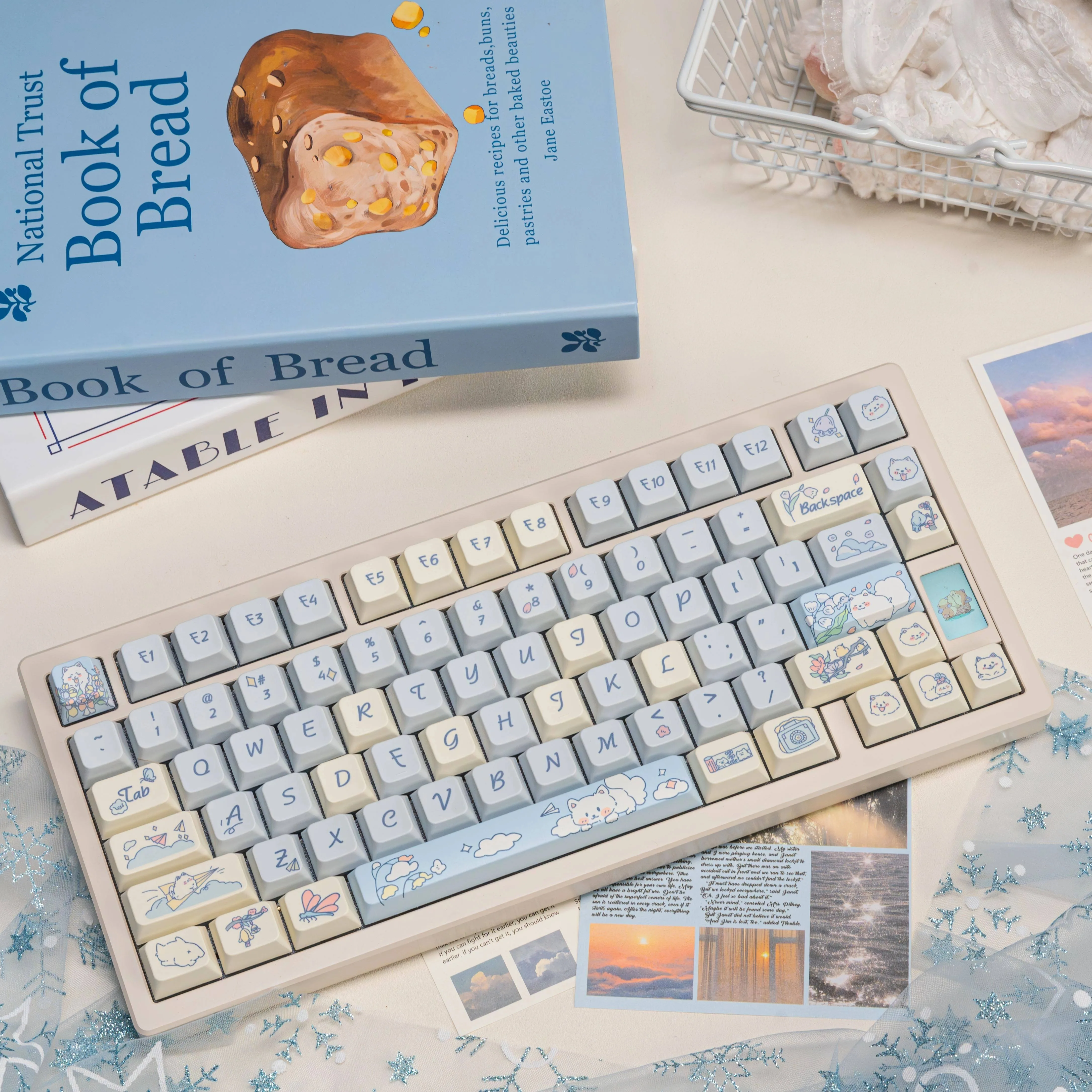 Love Letter  Spring Field  Spring Puppy Original 95-key Sublimation Mechanical Keyboard Keycaps