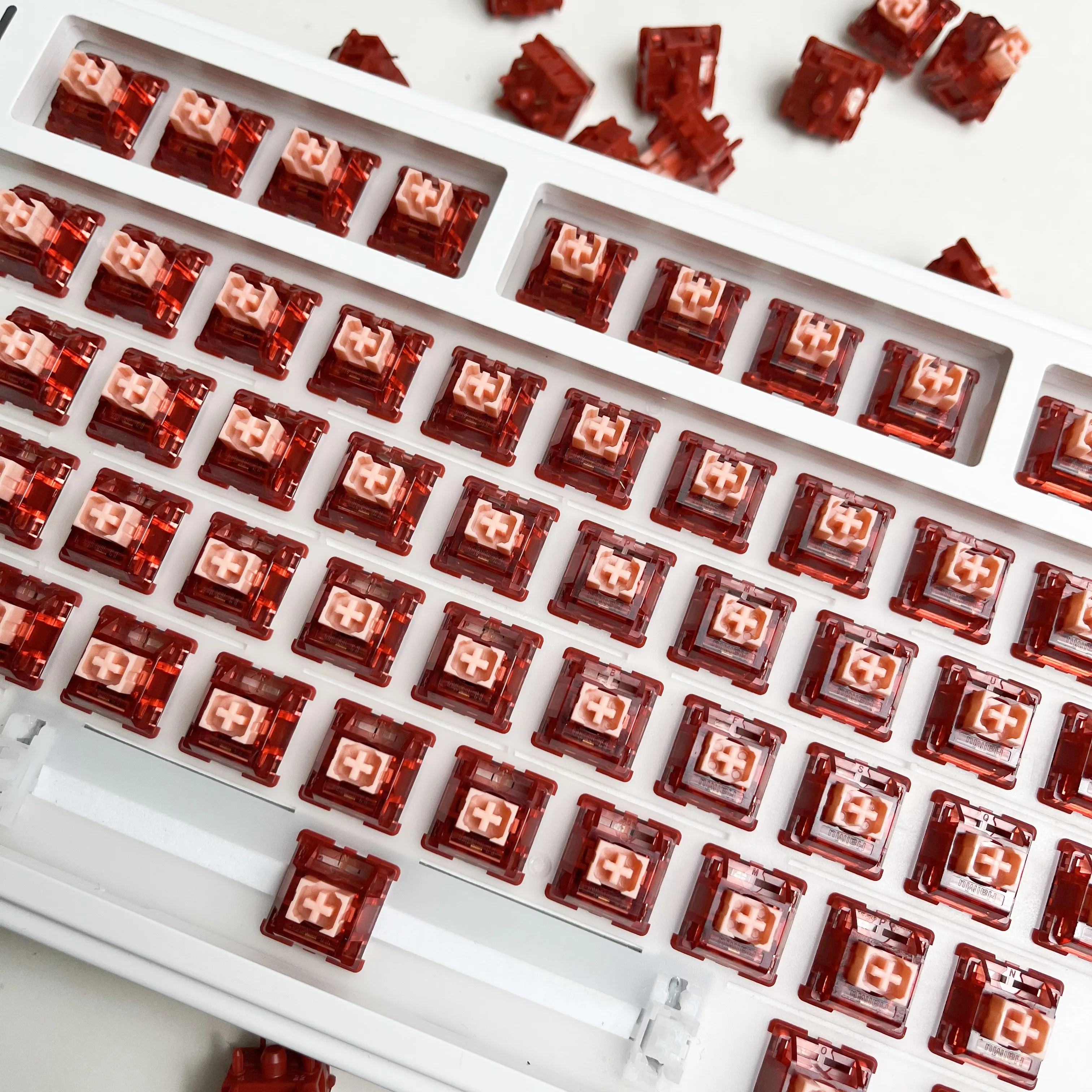 Haimu Heartbeat Switch Linear Silent 5pin Factory Preelubed Hot-Swap-fähige mechanische Tastatur für Gaming und Büro 58g