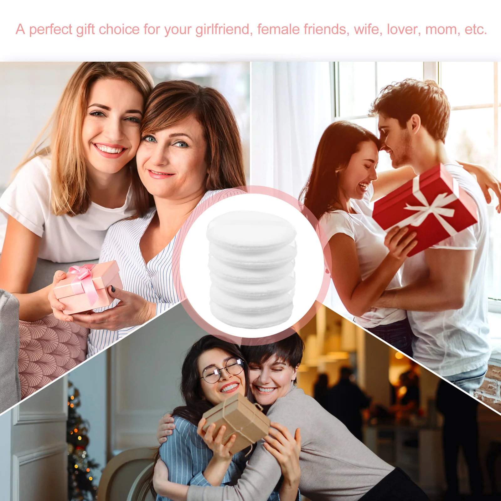 20Pcs 페이스 메이크업 파우더 패드 여성을위한 작은 부드럽고 편안한 화장품 애플리케이터 도구 자연 마무리 메이크업