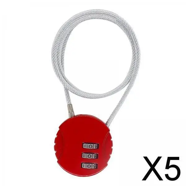 

5X Motorcycle Helmet Lock Cycling lock Universal mini Backpack Red