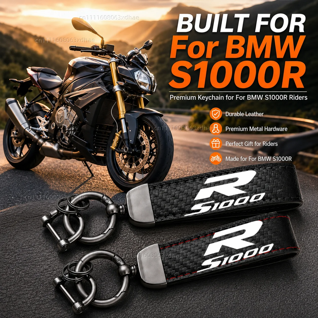 High-Grade Leather Motorcycle Keychain Holder Keyring Accessories For BMW S1000R S1000 R S 1000 R 2017 2018 2019 2020 2021