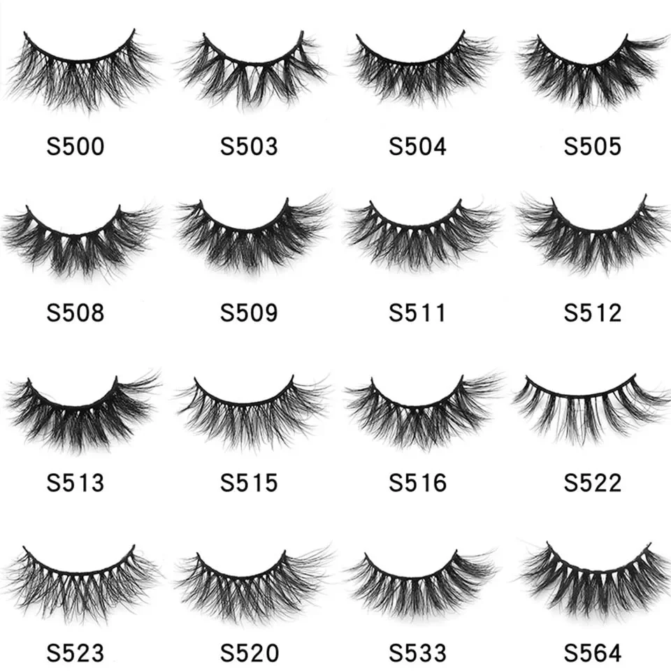 10mm-18mm Natural Real Mink Lashes Short Messy Wispy Lashes Hamdmade 3d Mink Eyelashes Makeup Thick False Eyelashes