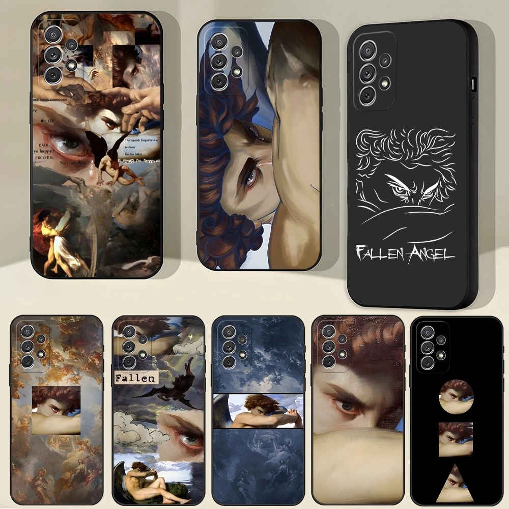 Fallen Angel Alexandre Cabanel Phone Case for Samsung S23 Ultra S24 S22 S20 Fe S21 Plus Galaxy A54 A34 A24 A53 M54 Note 20 Back