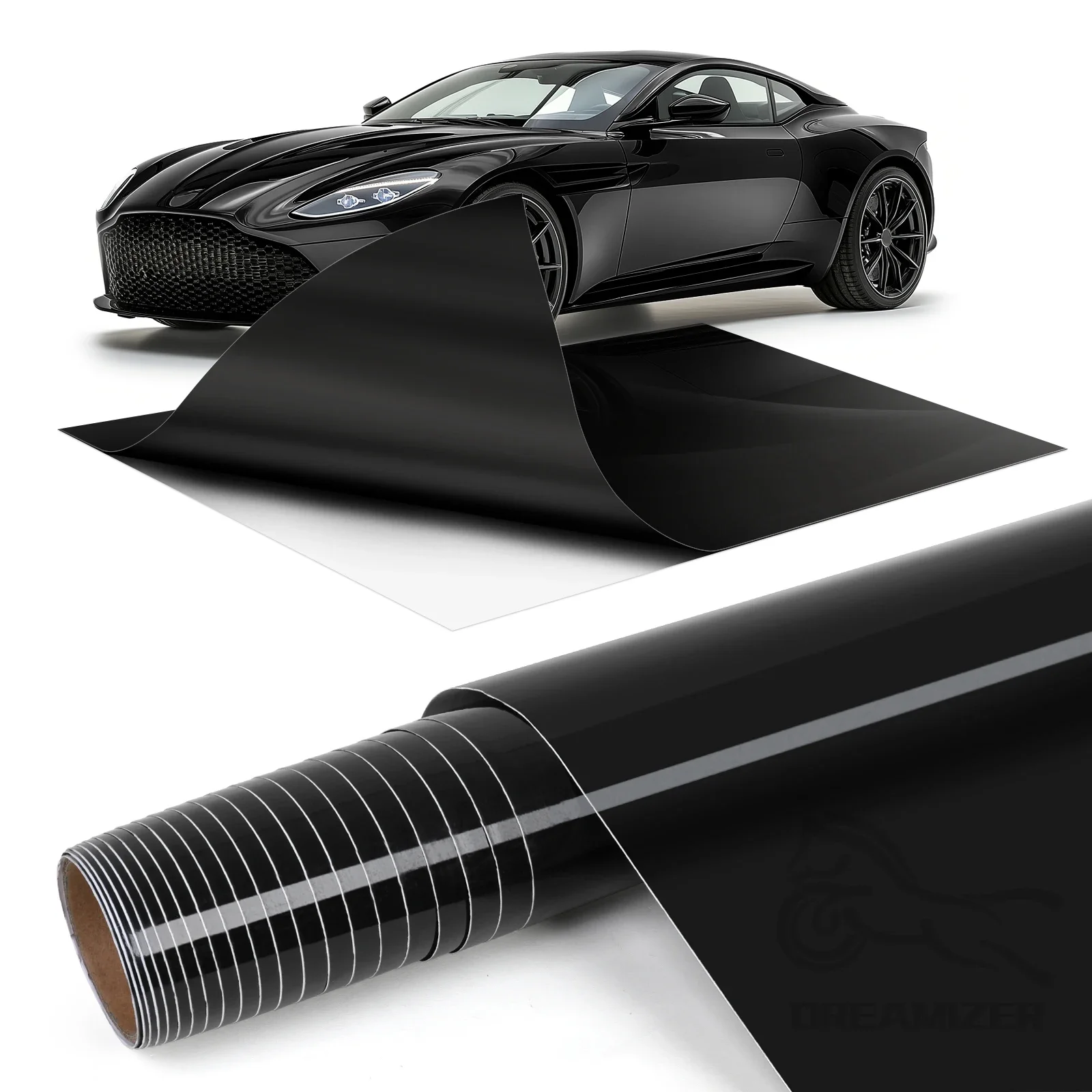 20X5FT Carbon Fiber Gloss Black Car Body Film Vinyl Wrap Decals Self Adhesive Sticker Motorcycles Bike Auto Skin Films