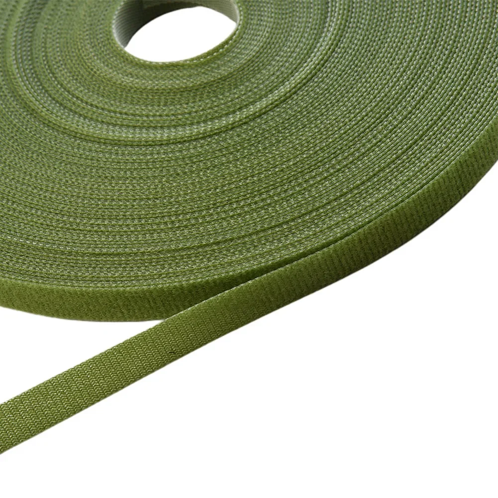 

25M Plant Tie 10mm Plant Tape 1 Roll Bamboo Cane Wrap Green Garden Twine Nylon Organizer Resealable Cable Tie Supports Brand New