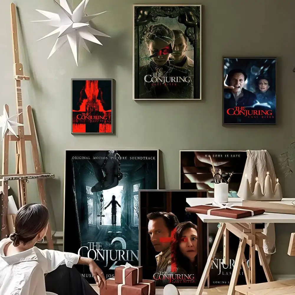 فيلم The Conjuring Last Rites Whitepaper ملصق HD جودة ملصق جدار الفن اللوحة غرفة الدراسة جدار ديكور