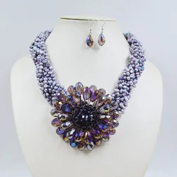 4Mm Natuurlijke Gekweekte Barokke Parelketting Oorbellen Pak. Europese Vrouwen Huwelijksfeest Cadeau Meest Klassieke Accessoires 50Cm