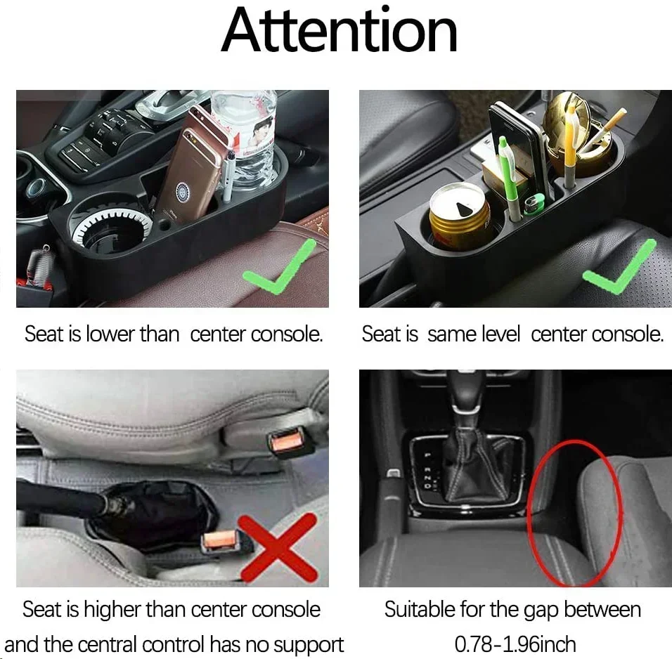 Car Cup Holder Auto Seat Gap Water Cup Drink Bottle Organizer Storage Holder Stand for Volkswagen VW Rline Beetle Touareg Tiguan