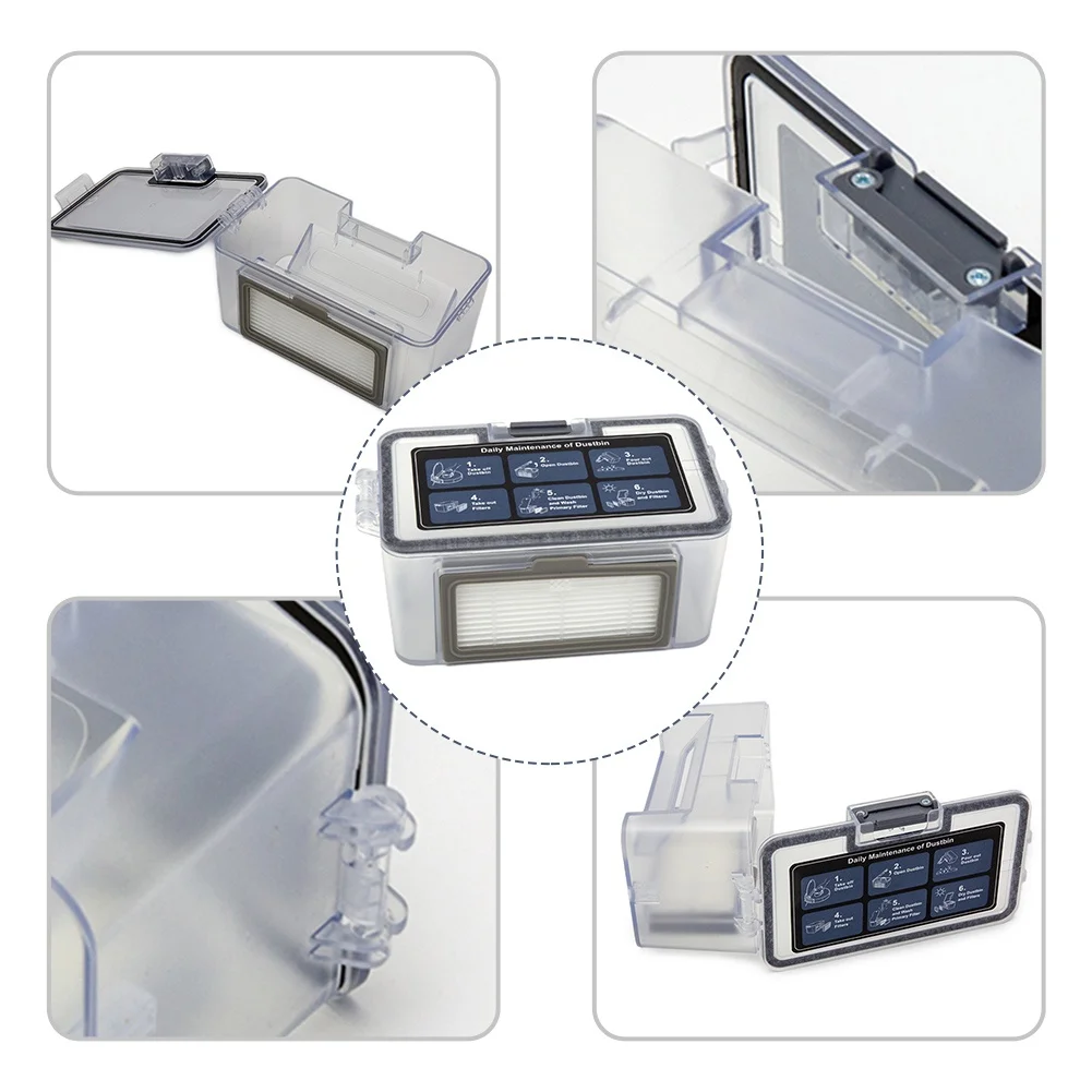 Replacement Dust Bin for UMMUND T7S Robot Vacuum and Mop Featuring Anti Clog Suction Channel and Convenient Emptying Mechanism