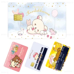 Kawaii Rilakkuma Bear Anime Matte Front Skin Film Sticker Cover For Small Chip Credit Card Debit Card