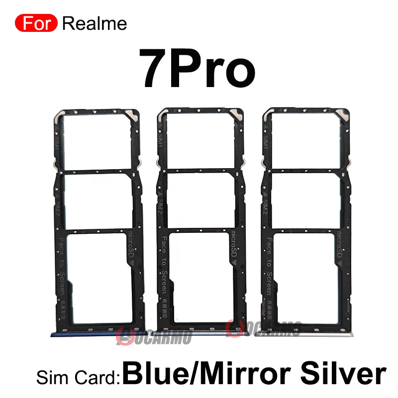 Carte SIM pour Realme 7Pro, support d'escalier MicroSD, pièces de rechange CharacterSlot