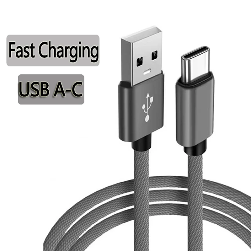 USB A zu Typ C Kabel Datum Sync Schnelle Lade Nylon Geflochtene Draht Ladegerät Kabel 3A Für Samsung Huawei Android Typ C Handy