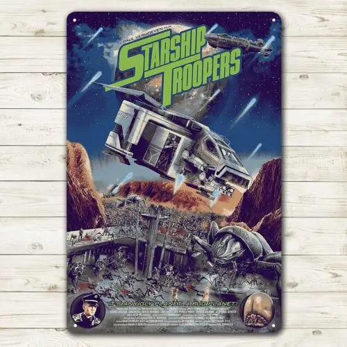 Starship Troopers Film-Metallposter, Blechschild – 20 x 30 cm, Aluminiumplatte