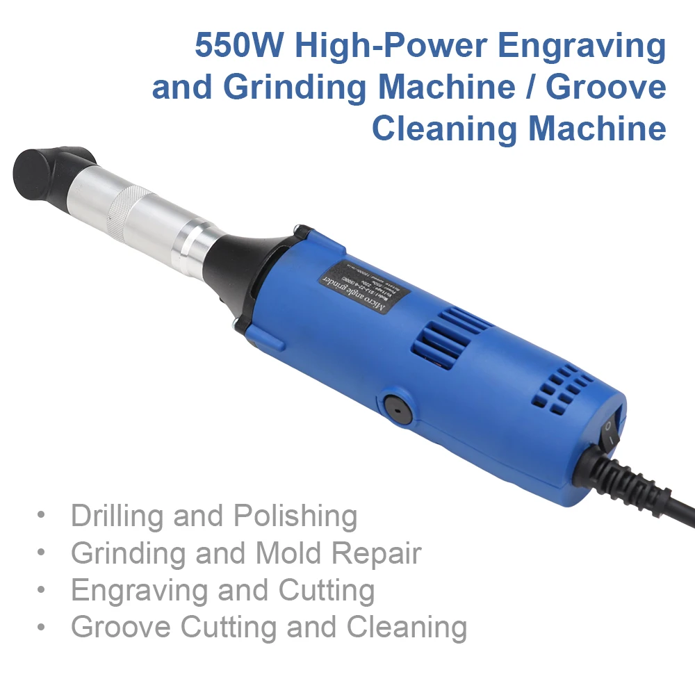550W Compact Micro Elbow Grinder Electric Polisher Portable Grinding Tool For Tile Engraving Metal Wood Rust Removal Polishing