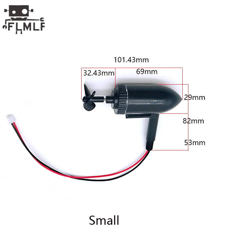 Motor de Propulsor submarino para barco a control remoto, Propulsor impermeable de 3 cuchillas, piezas de barco de cebo de pesca, 12V, 10cm o 13cm