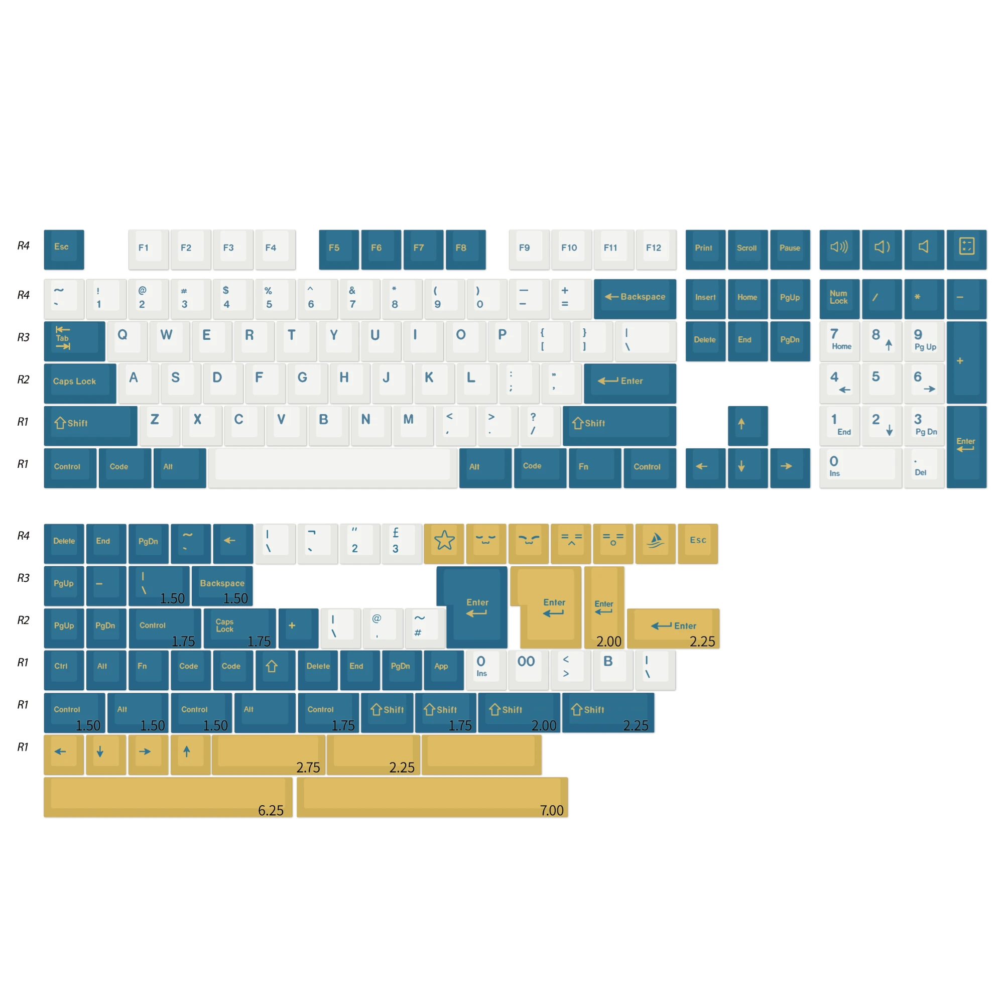 173-клавишные колпачки GMK Merlin Cherry Profile PBT для механической клавиатуры для переключателя MX с переключением 1,75U 2U ISO Enter Double Shot