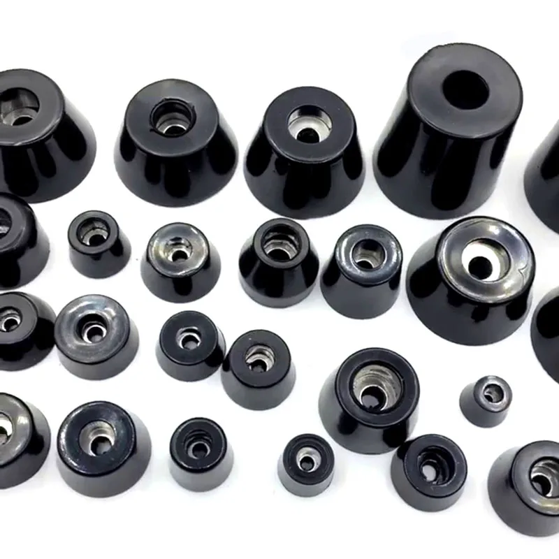 Full Rubber Shock Absorber Foot Pad Tips 8/4/2pcs Table Box Speaker Furniture Leg Stand Non-slip With Washers Heavy Duty Bumper
