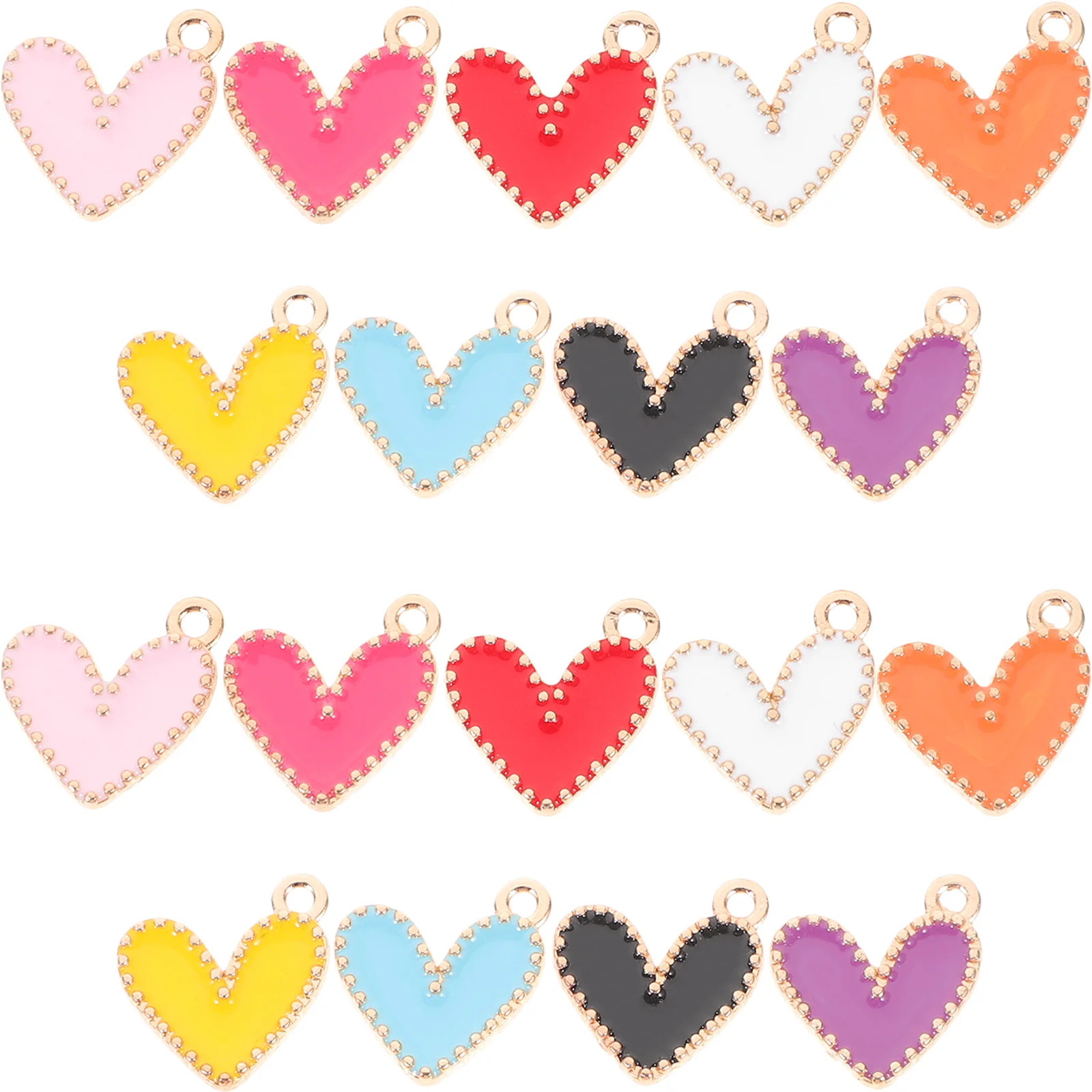 90 Pcs Accessory Love Pendant Decors for DIY Jewelry Making Accessories Necklace