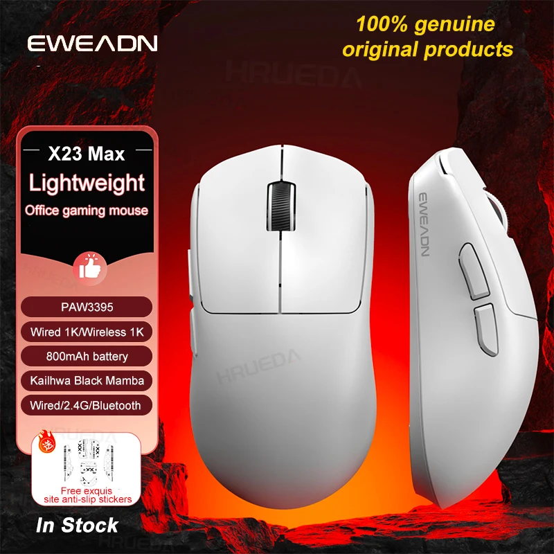 EWEADN X23pro 2.4G Wireless Lightweight Office Mouse PAW3311 Sensor 12000 DPI Macro-defined 1000hz Wired Gaming Mouse Boy Gift