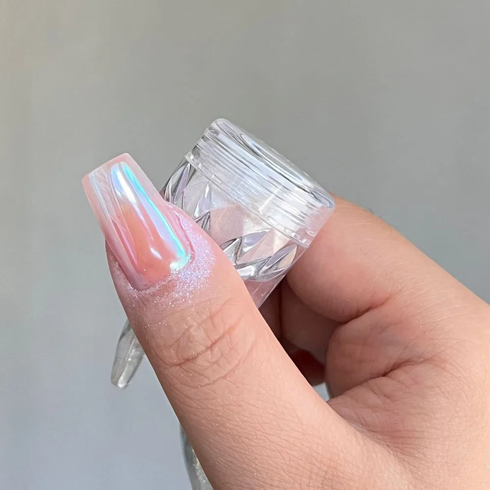 1 Bottles Aurora Moonlight Nail Glitter Mirror Chrome Nails Powder Glitter Rubbing on Powder for Manicure Decoration Pigment