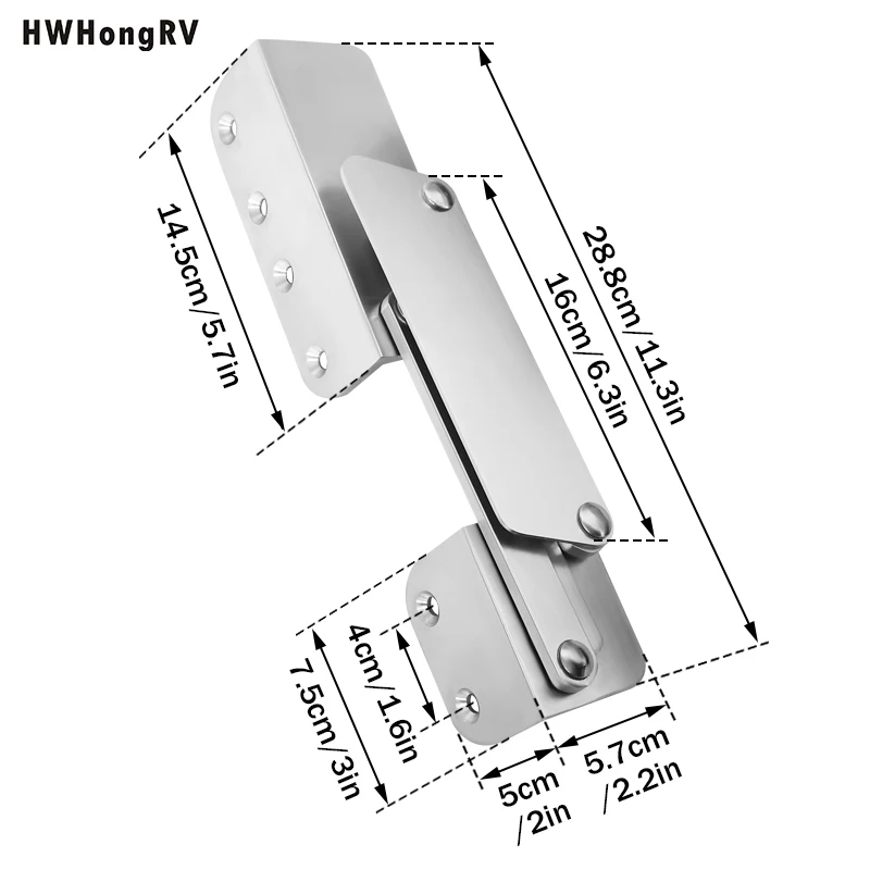 HWHongRV Aluminum folding Boat Seat Hinge New and Used Yacht Seating Fold down Marine Seat Hardware Polished Surface