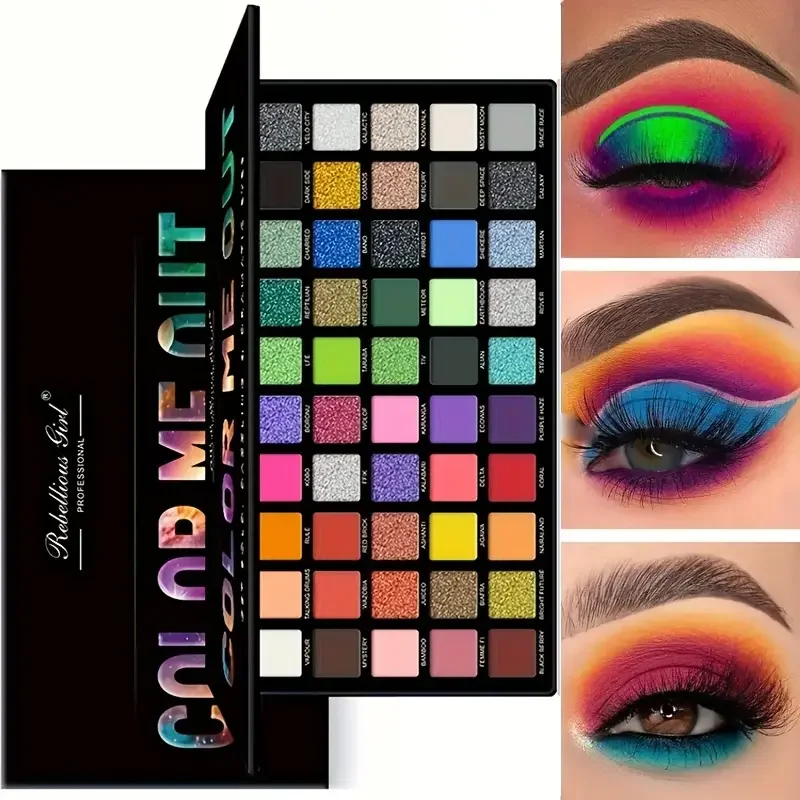 50 farben Lidschatten palette Matte Schimmer Make-Up Platte Hoch Farbige Farbe Pulver Langlebig Wasserdicht Lidschatten Make-Up Kosmetik