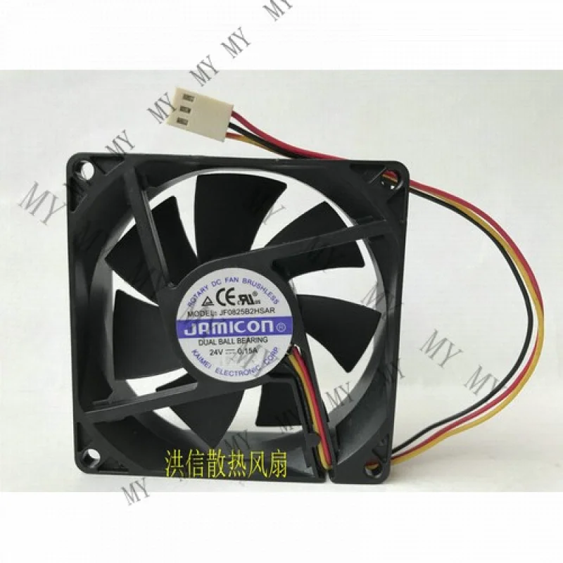 

Вентилятор JAMICON FAN JF0825B2HSAR, 24В, 0.15А, 3 контакта, 80*80*25мм, 1 шт.