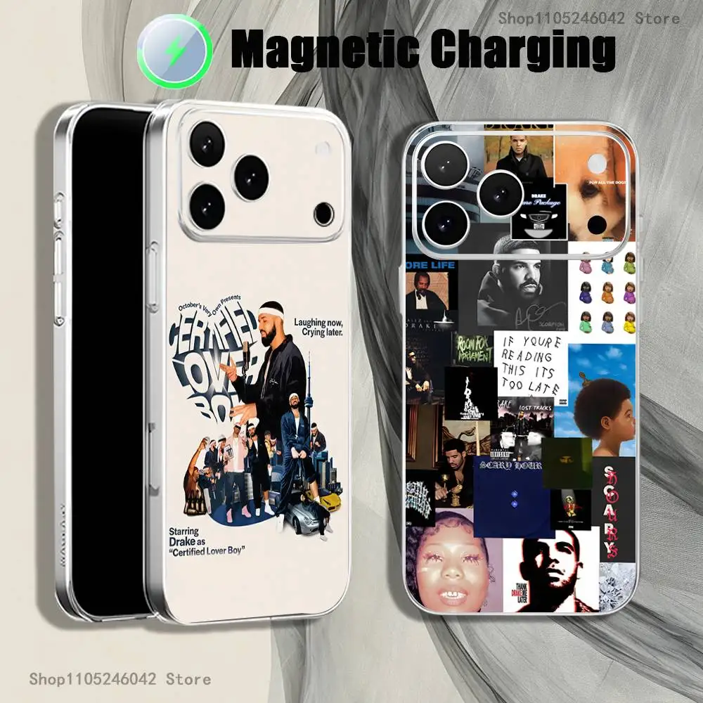 

Rapper D-Dark Transparent White Phone Case For iPhone 17,16,15,14,13,12,11,Pro,Max,Plus,Mini,SE4,E Magnetic Wireless Charging