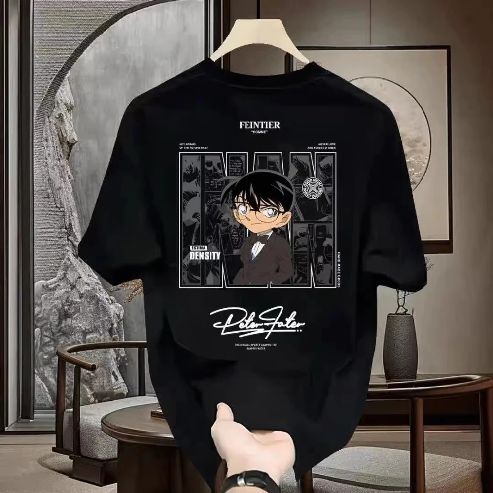 

Summer Detective Conan Case Concluded Anime Men and Women Short-sleeved Conan Edogawa Shinichi Kudou Women T-shirt