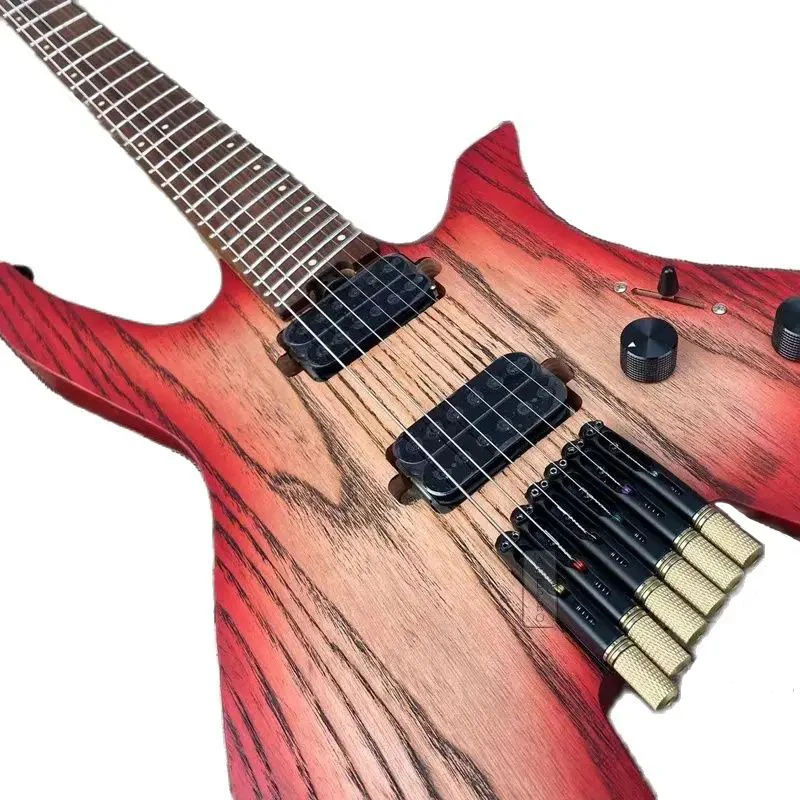 Red Headless  Guitar,  Body, Rosewood Fretboard,Tree grain High Quality Stock Wholesale Customization