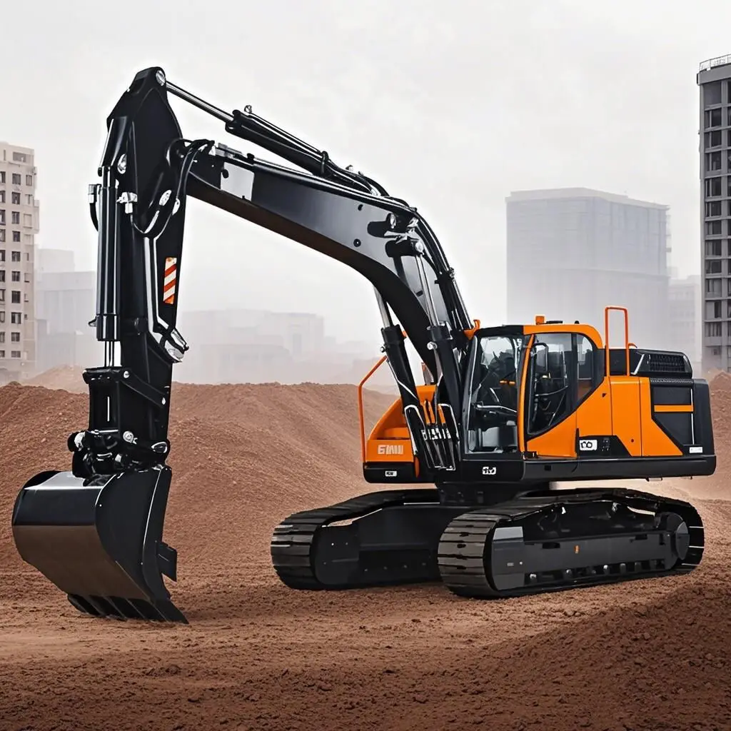 In Stock EC380 RC Hydraulic Excavator 1/14 Remote Control Metal Digger Construction Vehicles 5-way Reversing Valves Lights Toys