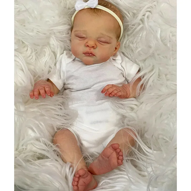 NPK 17'' Realistyczna, ręcznie robiona lalka Reborn Irys, wyglądająca jak żywa, z powierzchnią 3D, wielowarstwowe malowanie, noworodek Bebe, prezent dla dzieci.