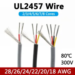 1M Shielded Wire Signal Cable 32 30 28 26 24 22 20 18 AWG Channel Audio 2 3 4 5 6 7 8 Core UL2547 Headphone Copper Control Wires