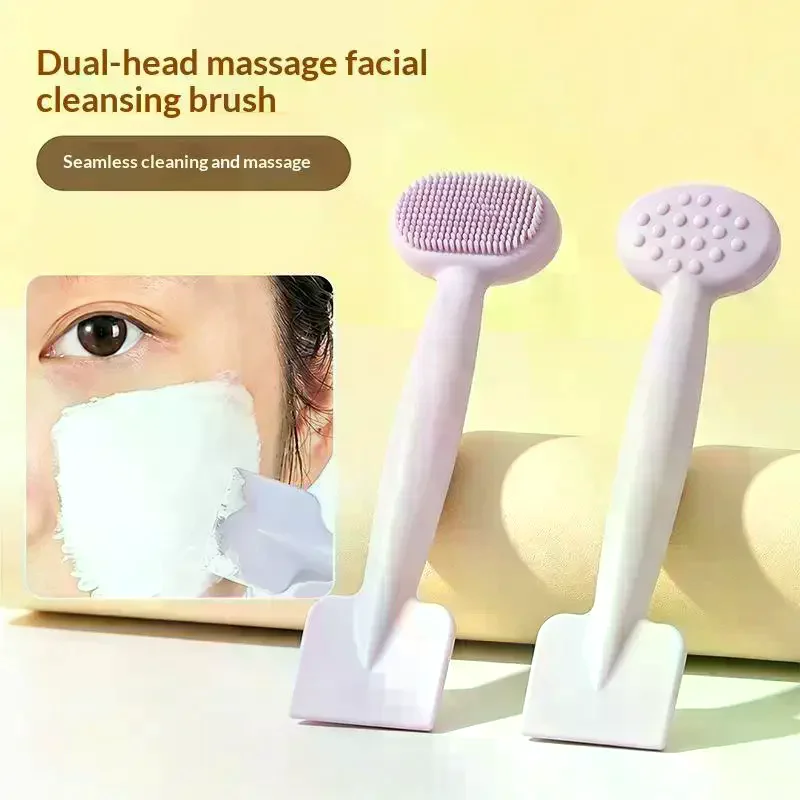 Head Facial Mask Brush Silicone Applicator Spoon Spatula Stirring Stick Women Skin Face Cleansing Care Home Makeup Tools Double