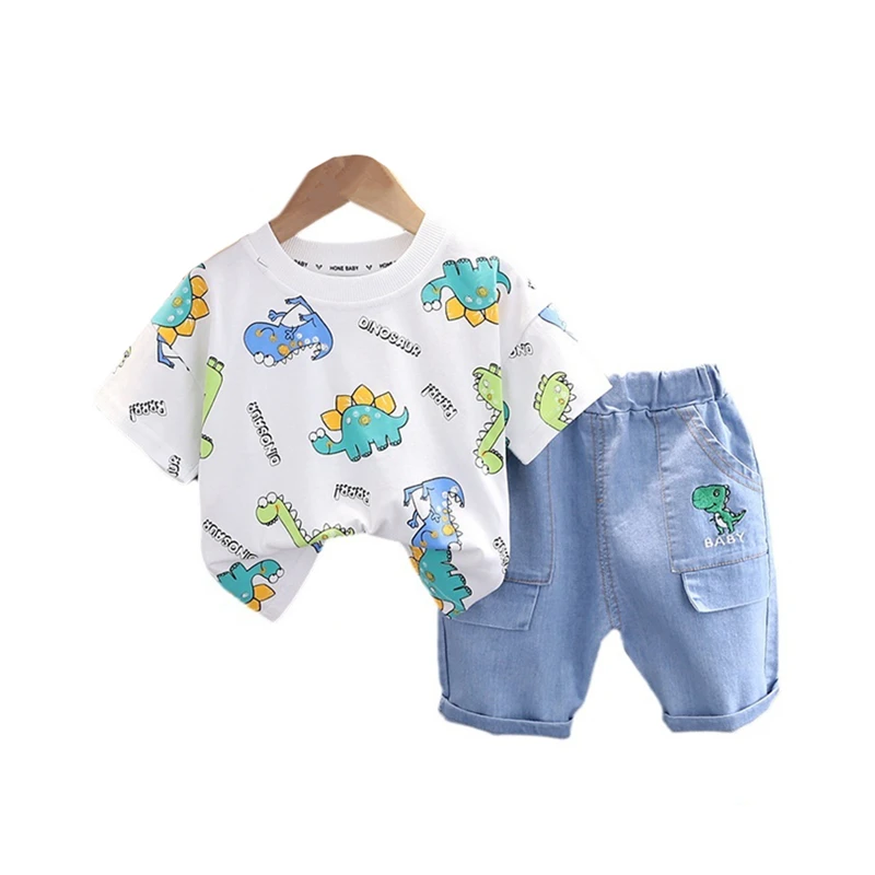 New Summer Baby Girl Clothes Suit Boys Clothing Children Cartoon T-Shirt Shorts 2Pcs/Sets Toddler Casual Costume Kids Tracksuits