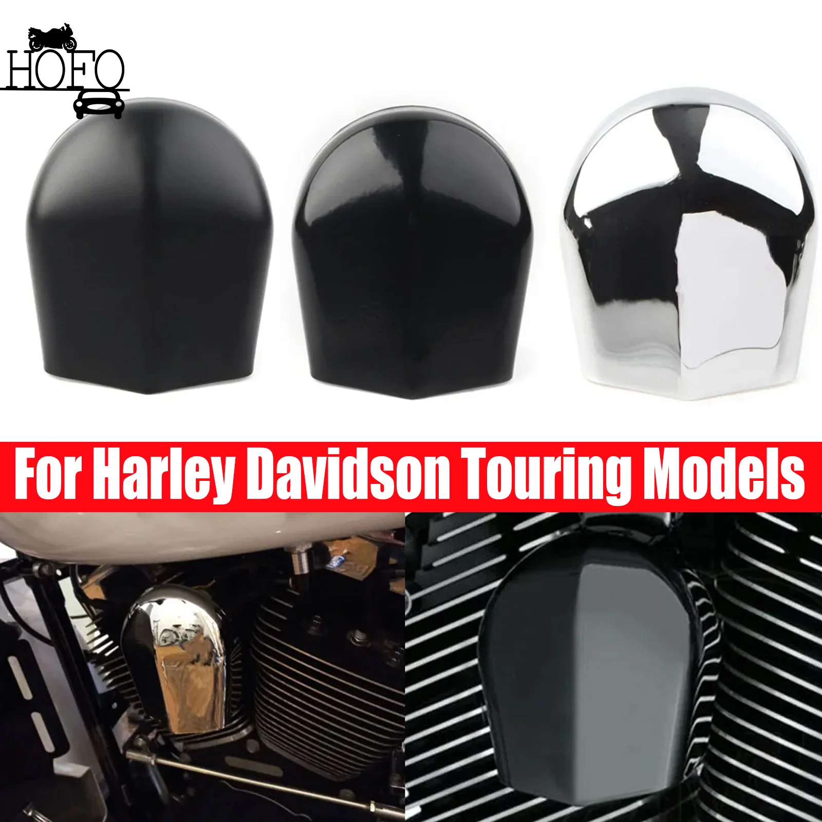Motorcycle CNC Precision Coil Plug Cover Chrome Trim for Harley Touring Road King Glide Street FLHR FLHX 1993-2019 Horn Cover