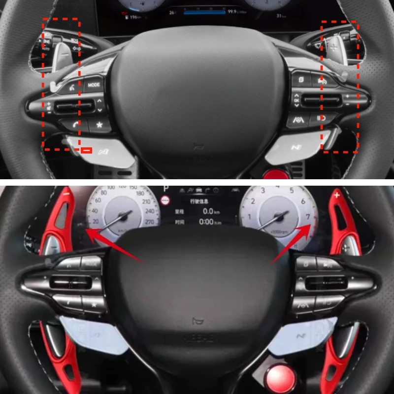 

Автомобильный руль, наклейка на лопатку переключения передач для Hyundai i20 i30 N Line Veloster KONA N Elantra Avante GT N-line CN7