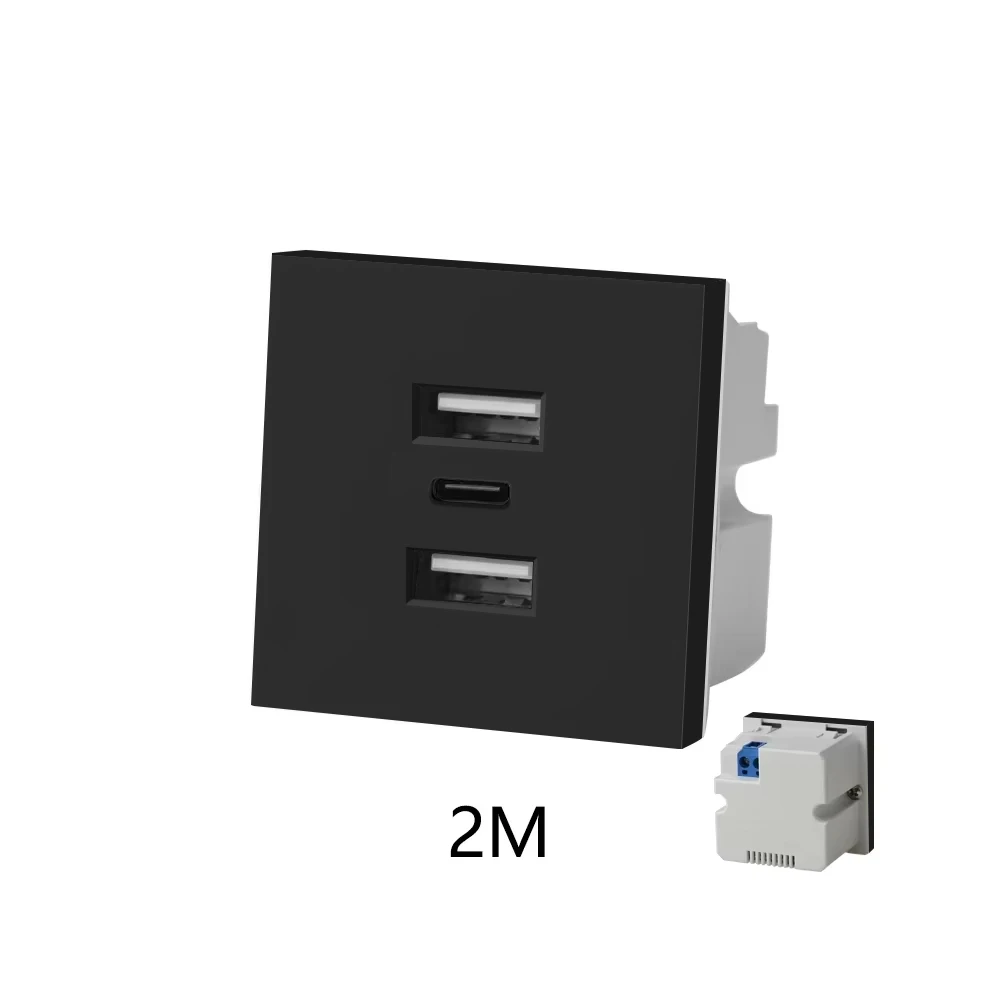DIY desktop socket pop-up hidden desktop socket with multifunctional plug socket, optional universal standard module black