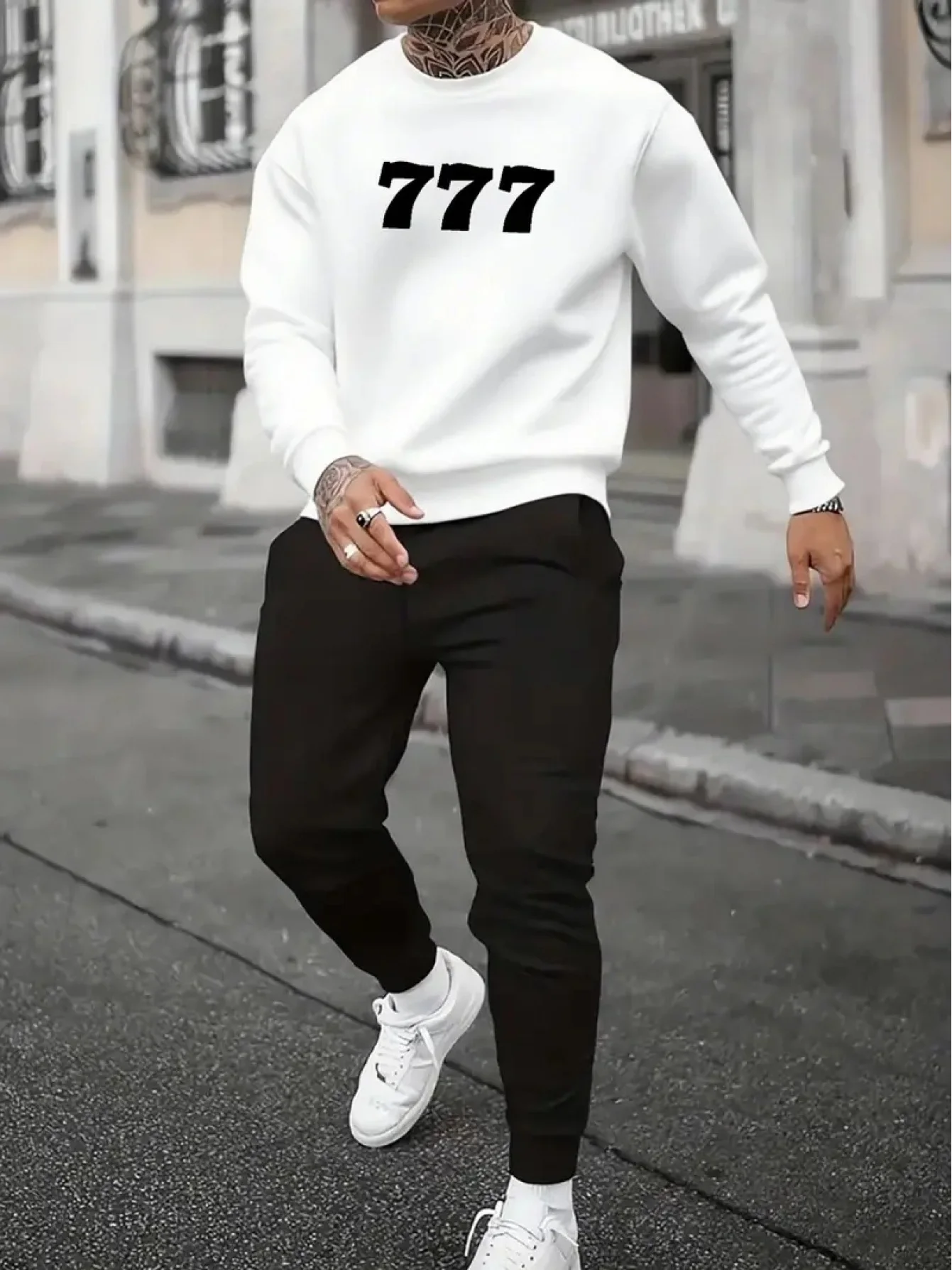 

Autumn and Winter Men Long Sleeve Set Men Sports Long Sleeve Set 1997 and 777 Digital Printed Pattern Quick Drying Comfortable
